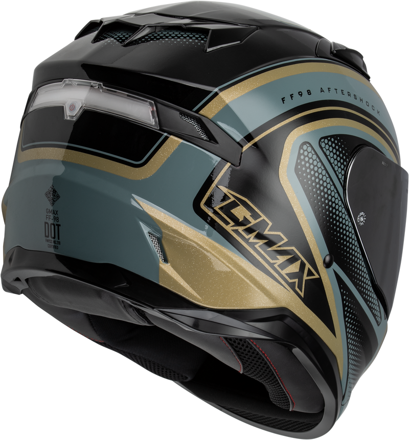 Gmax FF-98 Aftershock Full Face Helmet with Rear LED Light