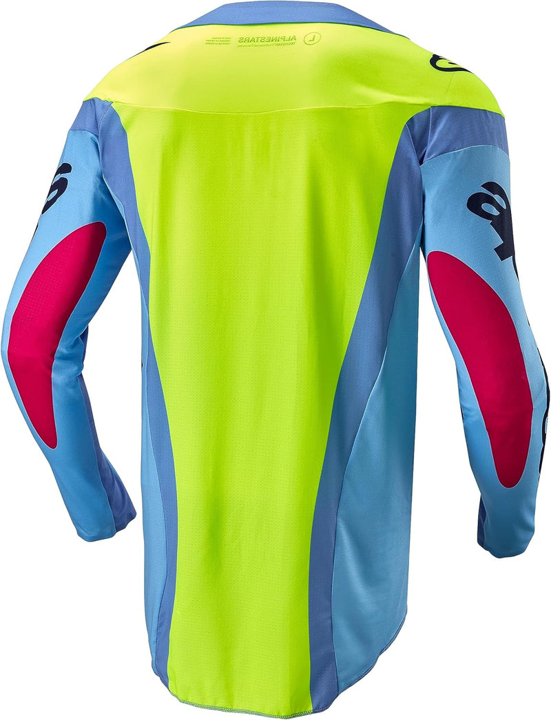 Alpinestars Techstar Ocuri Light Blue/Yellow Fluo/Red Berry Men's  Motocross Jersey