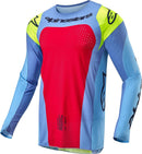 Alpinestars Techstar Ocuri Light Blue/Yellow Fluo/Red Berry Men's  Motocross Jersey