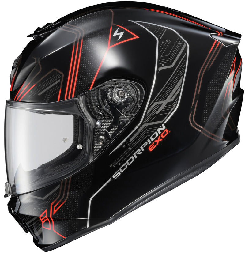 scorpion exo 510 air sync helmet small ScorpionEXO T520 Full Face Touring Motorcycle with Bluetooth Ready Speaker Pockets DOT ECE Approved Zuse (Black/Hi-Viz scorpion-exo-510-air-scale-black-green-motorcycle-helmet-side-view | Billys Crash Helmets