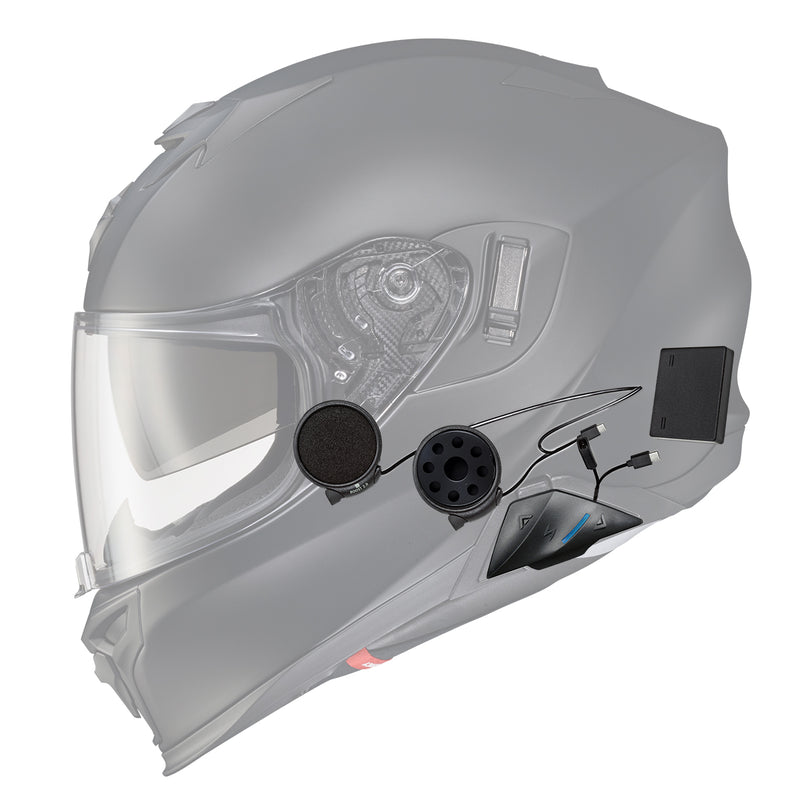 ScorpionEXO GT930-COM Dual Open Full Face Transformer Motorcycle Helmet Bluetooth Ready Speaker Pockets DOT ECE P/J Approved Adult