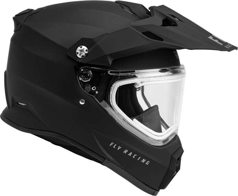 helmet fly trekker mt Fly Racing 73-31366M Trekker Cw Solid Helmet Electric Shield Matte Black Medium