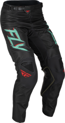 Fly Racing Kinetic S.E. Rave Pants (Black/Mint/Red, 28)