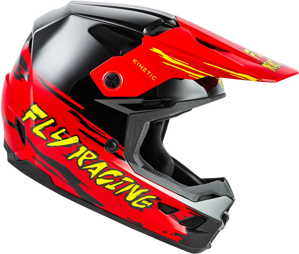 Fly Racing Youth Kinetic Surge Helmet Large Black/Red/Yellow