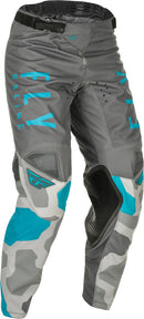 Fly Racing Kinetic K221 MX Pants-Grey/Blue 20