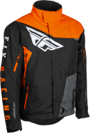 Fly Racing 2022 Youth SNX Pro Snow Jacket (Black/Grey/Orange, Youth X-Small)