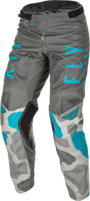 Fly Racing Kinetic K221 MX Pants-Grey/Blue, Size 18 - Durable & Race-Ready Gear!