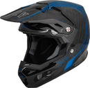 Fly Racing Adult Formula Carbon Tracer Helmet (Blue/Black, X-Small)