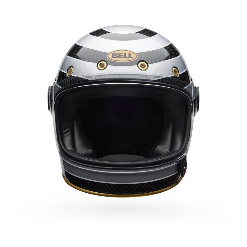 Bell Bullitt GT Carbon Street Helmet – Retro Carbon Full-Face Helmet with Closable Vents & Tool-Less Shield