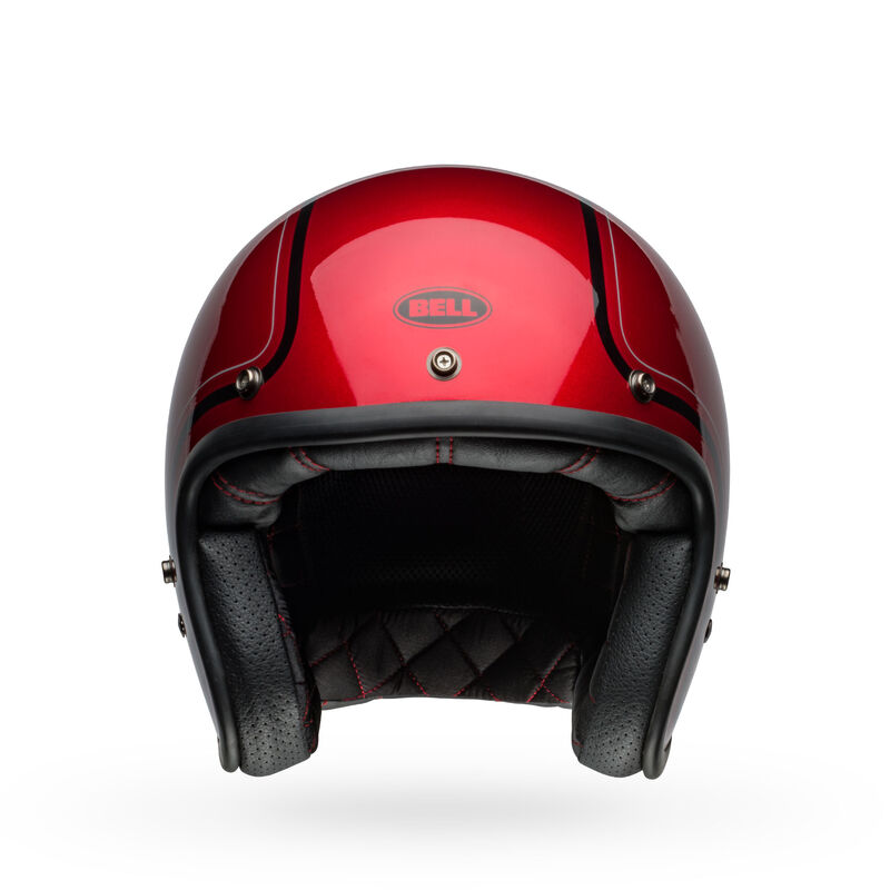 Bell Custom 500 Riding Helmet – Classic Fiberglass 3/4 Helmet with Quilted Interior & 5-Snap Visor System