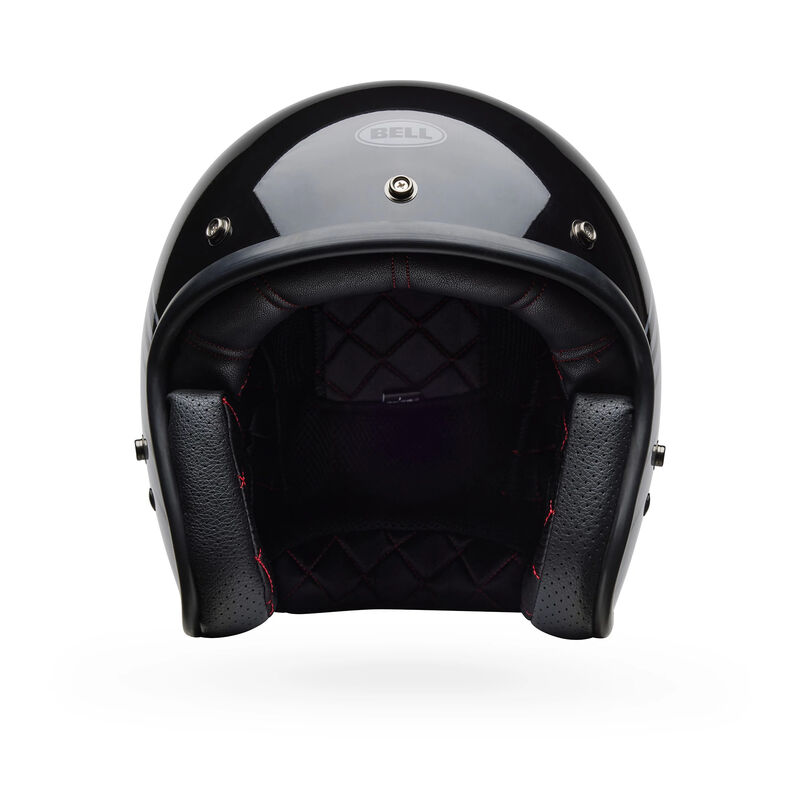 Bell Custom 500 Riding Helmet – Classic Fiberglass 3/4 Helmet with Quilted Interior & 5-Snap Visor System
