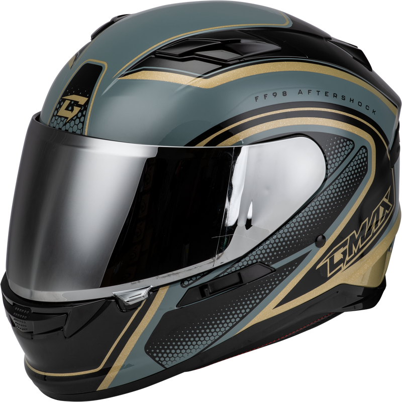 Gmax FF-98 Aftershock Full Face Helmet with Rear LED Light