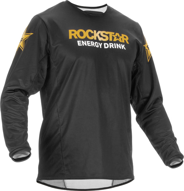 Fly Racing 2022 Adult Kinetic Wave Jersey (Black/Gold, XX-Large)