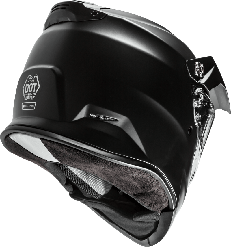 GMAX AT-21S Adventure Dual Lens Shield Snow Helmet (Silver/White/Black, Large)