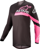 Alpinestars Fluid  Stella Chaser Motocross Jersey (Black/Pink Fluo, Large)