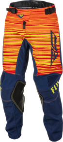 Fly Racing Youth Kinetic Wave Pants (Navy/Yellow/Red, 18)