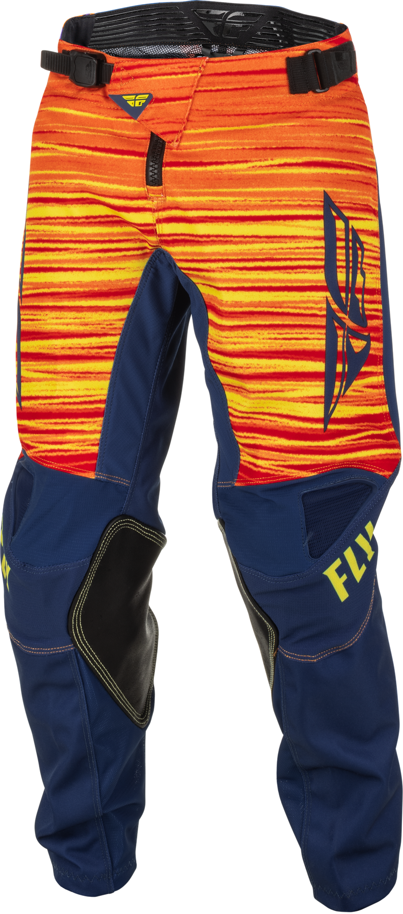 Fly Racing Youth Kinetic Wave Pants (Navy/Yellow/Red, 18)