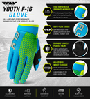Fly Racing Youth F-16 Glove