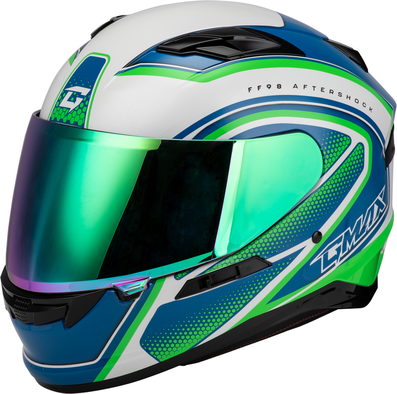 Gmax FF-98 Aftershock Full Face Helmet with Rear LED Light