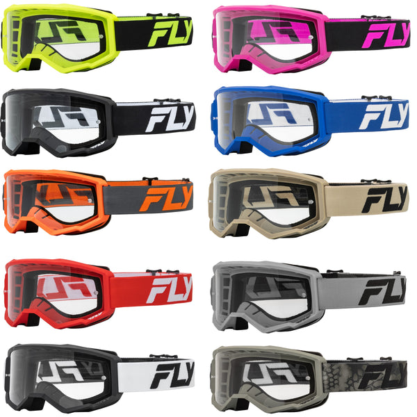 fly focus goggles Fly Racing Focus Adult and Youth MX ATV Off-Road Riding Goggles