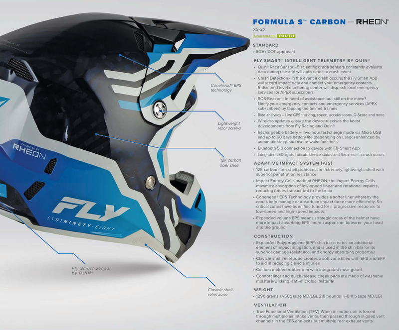Fly Racing Youth Formula S Carbon BYTE Helmet