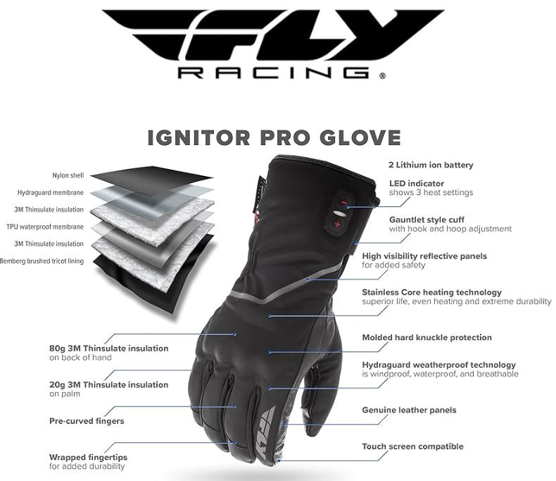 Fly Racing Ignitor Pro Heated Gloves