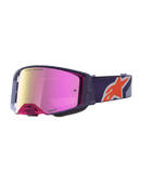 Alpinestars Supertech Hiten Goggles - Purple/Red - Mirror Pink Lens