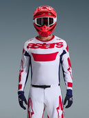 Alpinestars Racer Riway Motocross Jersey (White Blue Red, Medium)