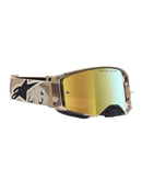 Alpinestars Supertech Lone Goggles - Camo Desert - Mirror Gold Lens