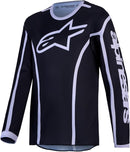 Alpinestars Youth Fluid Apex V2 Motocross Jersey (Black Silver, Large)