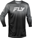 Fly Racing Youth Rayce Sonar Bicycle Jersey (Black/Grey/White, Youth Large)