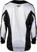 Fly Racing Men's Kinetic Fade Jersey  (White/Black/Hi-Vis, Large)
