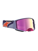 Alpinestars Supertech Hiten Goggles - Purple/Red - Mirror Pink Lens