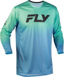 Fly Racing Youth Rayce Sonar Bicycle Jersey (Teal/Aqua, Youth Large)