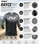Fly Racing Youth Rayce Sonar Bicycle Jersey (White/Black, Youth Medium)