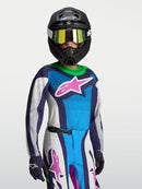 Alpinestars Youth Supertech Maven Jersey (White Blithe Blue Green Fluo, M)