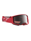 Alpinestars Supertech Vesta Goggles - Red Fluo/Chrome - Mirror Silver Lens