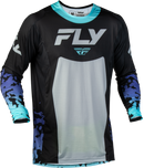 Fly Racing Men's Lite Flake Jersey  (Black/Grey/Multi, Large)