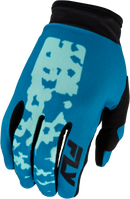 Fly Racing Girls' Lite Flake Gloves (Aqua/Teal/Black, Youth Large)