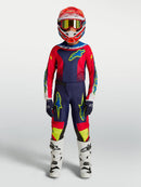 Alpinestars Youth Fluid Drag Motocross Pants (Blue Navy Fire Red White, 24)
