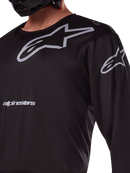 Alpinestars Racer Graphite Motocross Jersey (Black Gray, Medium)