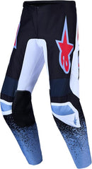 Alpinestars Fluid Drag Motocross Pants (Blk White Light Blue Red Fluo, 36)