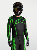 Alpinestars Fluid Apex V2 Motocross Jersey (Black Green Fluo, X-Large)
