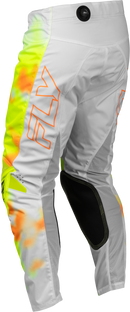 Fly Racing Kinetic Blur MX Pants (White/Hi-Vis/Orange US 34)