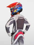 Alpinestars Youth Supertech Swan Jersey (Light Lilac Dark Gray Red Fluo, M)