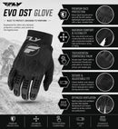 Fly Racing Evolution DST Bolt Gloves (Black/Grey, Small)