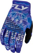 Fly Racing Kinetic Blur Gloves (Blue/Navy, X-Large)