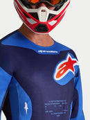 Alpinestars Racer Hunt Jersey (Strong Blue Deep Blue Fire Red, Small)