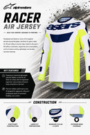 Alpinestars Racer Air Lone Jersey (Gray Camo White Fire Red, Small)