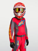 Alpinestars Youth Fluid Hunt Jersey (Fire Red Graystone Hot Coral, X-Large)